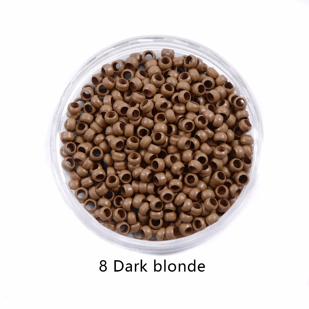 1000 шт 2,5 мм нано кольца Бусины для наращивания волос 13# блонд цвет