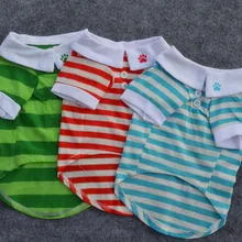 

HJKL Pet Dog Hoodies For Dog For Small Dog Chihuahua Pug Poodle Striped Polo Shirt Sweatshirt Hoodie Puppy Cat Overalls Clothing
