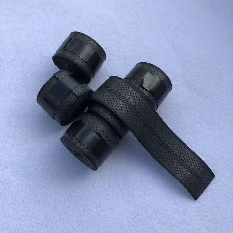 10 pcs أسود اللون ضغط نقطة تنس قبضة ، المضادة للانزلاق الريشة Overgrips ، تنس مضرب overgrips