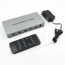4x1 переключатель Quad multi-просмотра 4 в 1 выход Поддержка переключения дисплей ИК управление HDMI 1.3a, HDCP 1,2 1080P видео дистрибьютор FC