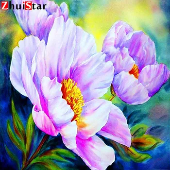 

New Full Square Diamond 5D DIY Diamond Painting "Flowers" Embroidery Cross Stitch Rhinestone Mosaic Painting Home Decor Gift