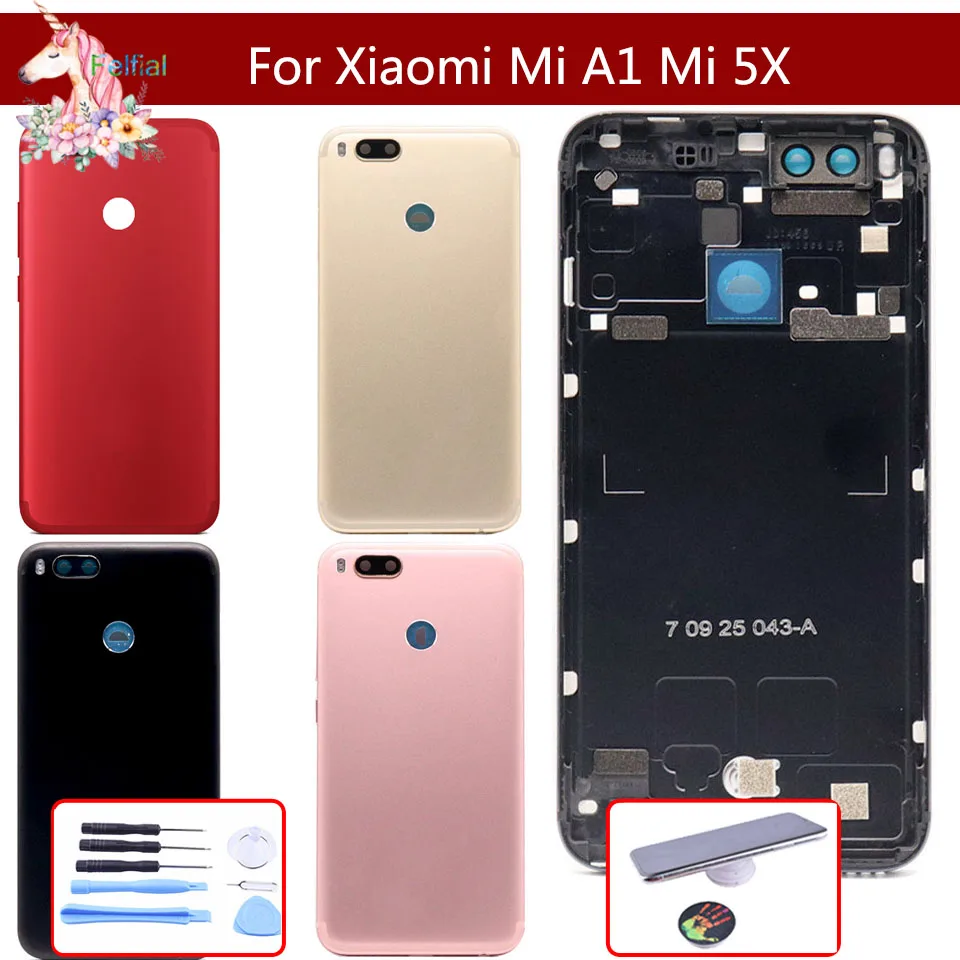 

Original for Xiaomi Mi A1 Battery Cover Rear Door Back Housing Case For Xiaomi Mi 5X Battery Cover With Power Volume Button