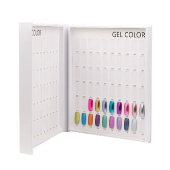 

New UV Nail Gel Polish 120 Colors Nail Art Display Color Book Chart Salon Acrylic Gel Tips Display Color Card Chart Painting