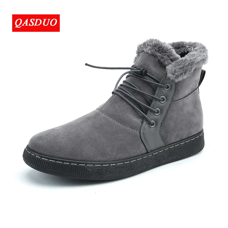 

Winter boots suede Solid Color Snow Boots Plush Inside Antiskid Bottom Keep Warm Waterproof working safety shoes ankle boot men
