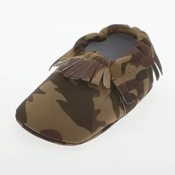 

Spring Soft Sole Army Green Baby Shoes Unique Tassel Style Baby Newborn Shoes 2017 First Walkers