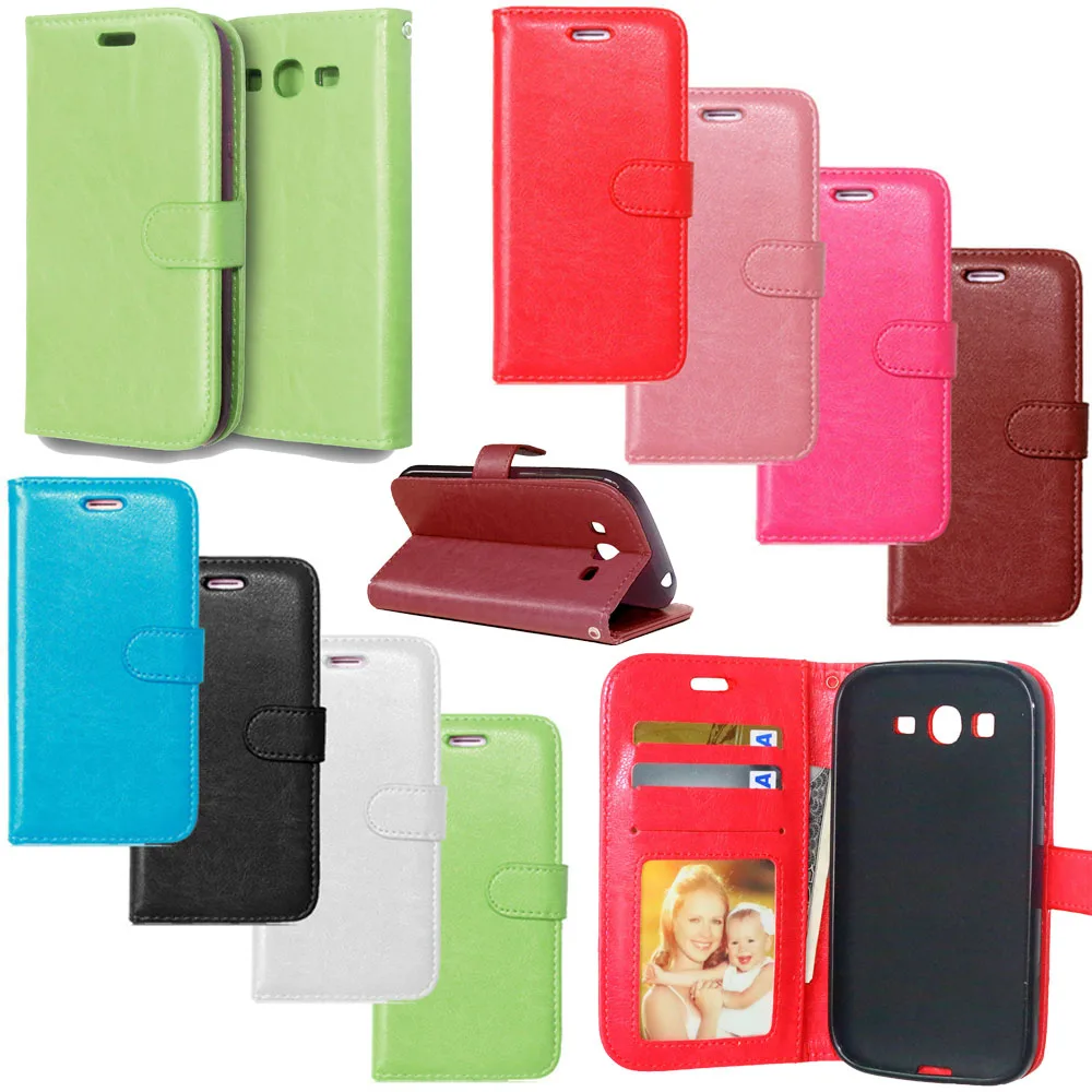 

i9082 Luxury Wallet PU Leather Cover Case for Samsung Galaxy Grand DUOS i9082 & Neo Plus i9060 Phone Bag Cases With Card Holder