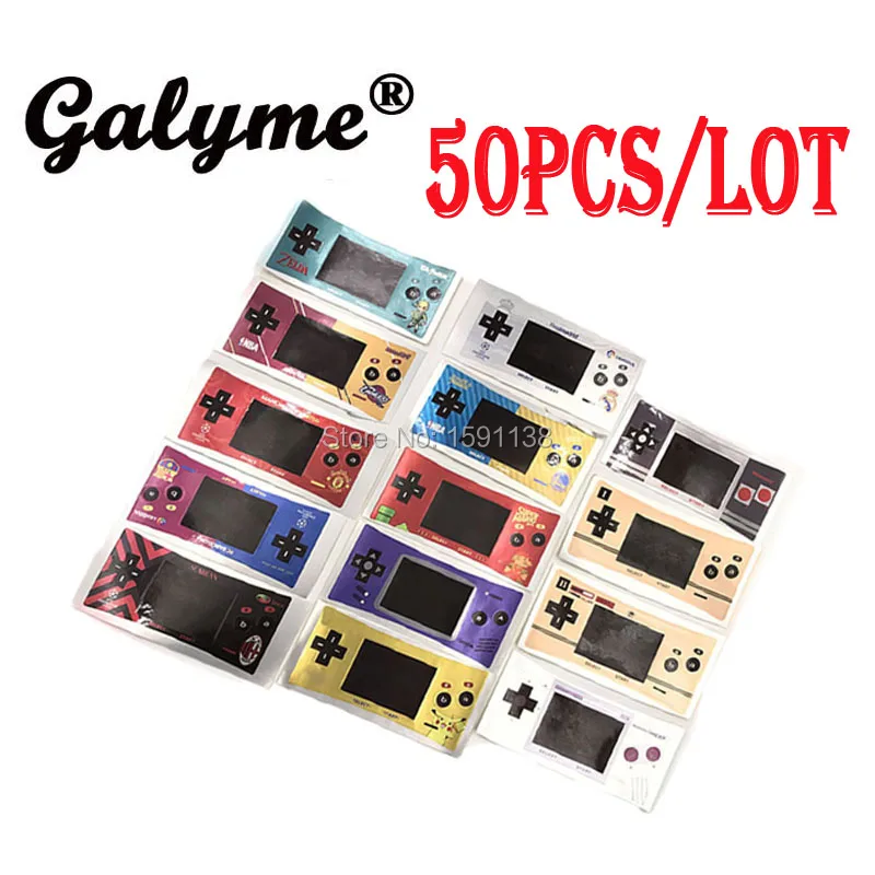 

50pcs/lot New For GBGameboy Game Limited Edtion Shell Case Boy Cover Label Sticker For Boy Mirco Lens Mirror Sticker Panel Lens