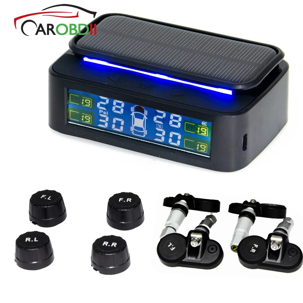 

Solar tpms tire pressure monitoring system External Sensor Tire Pressure Monitor TPMS Solar Powered Wireless Tire TPMS