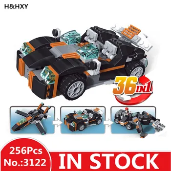 

IN STOCK H&HXY New 36 in 1 3122 256pcs Creative Amazing Robet Car Animal car plan DECOOL Building Blocks Bricks Children Toys