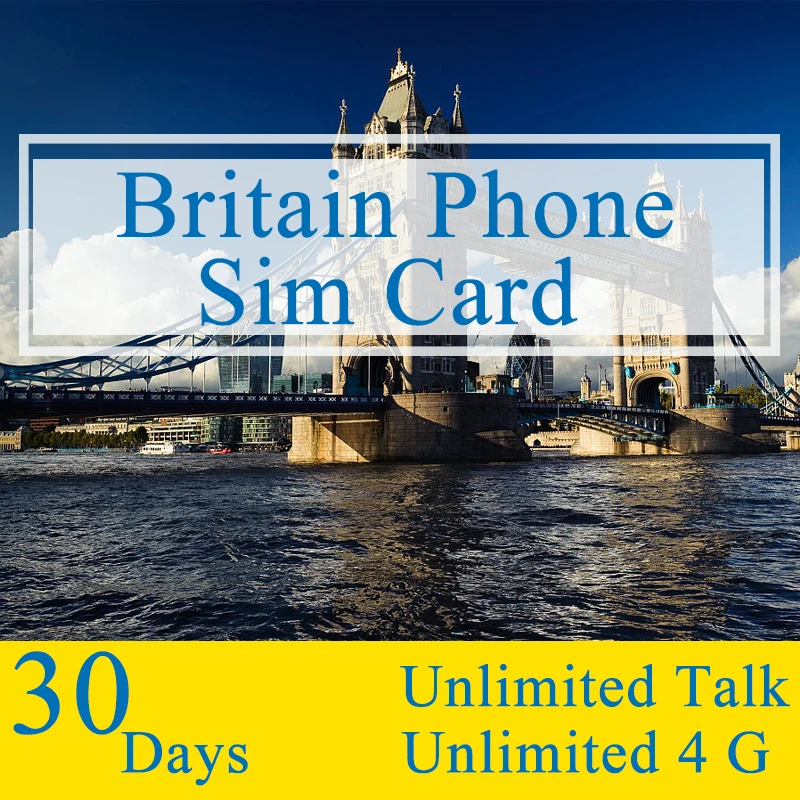 UK 30 Days Plan Sim Card With Unlimited Talk Text and