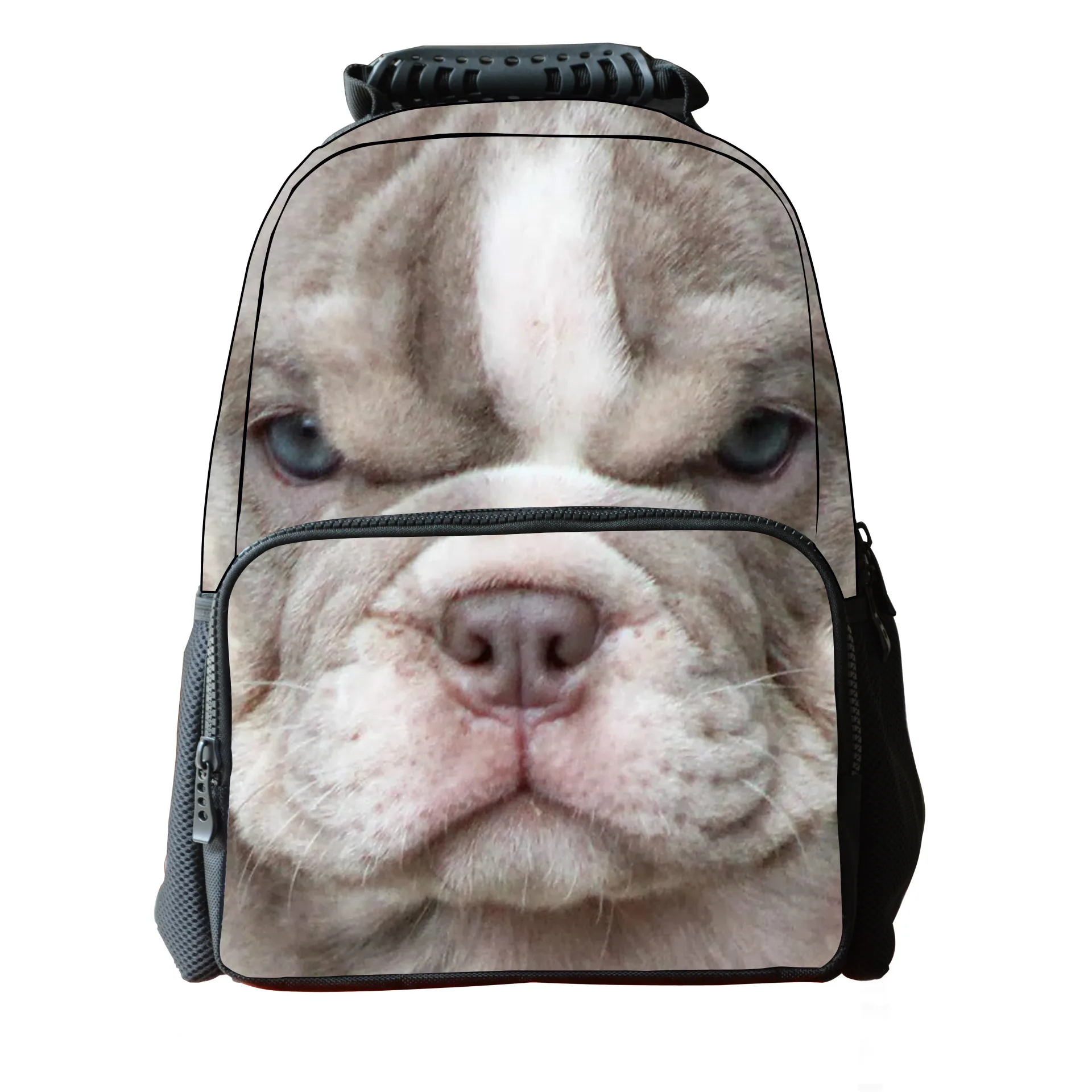 

Cute Shar Pei Felt Animal Backpack Fashion Student Multi-function Environmental Protection Bag Casual Men and Women Computer Bag