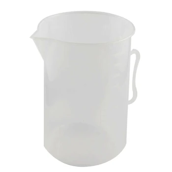 

Laboratory Clear White Plastic 2000mL Measuring Cup Handled Beaker