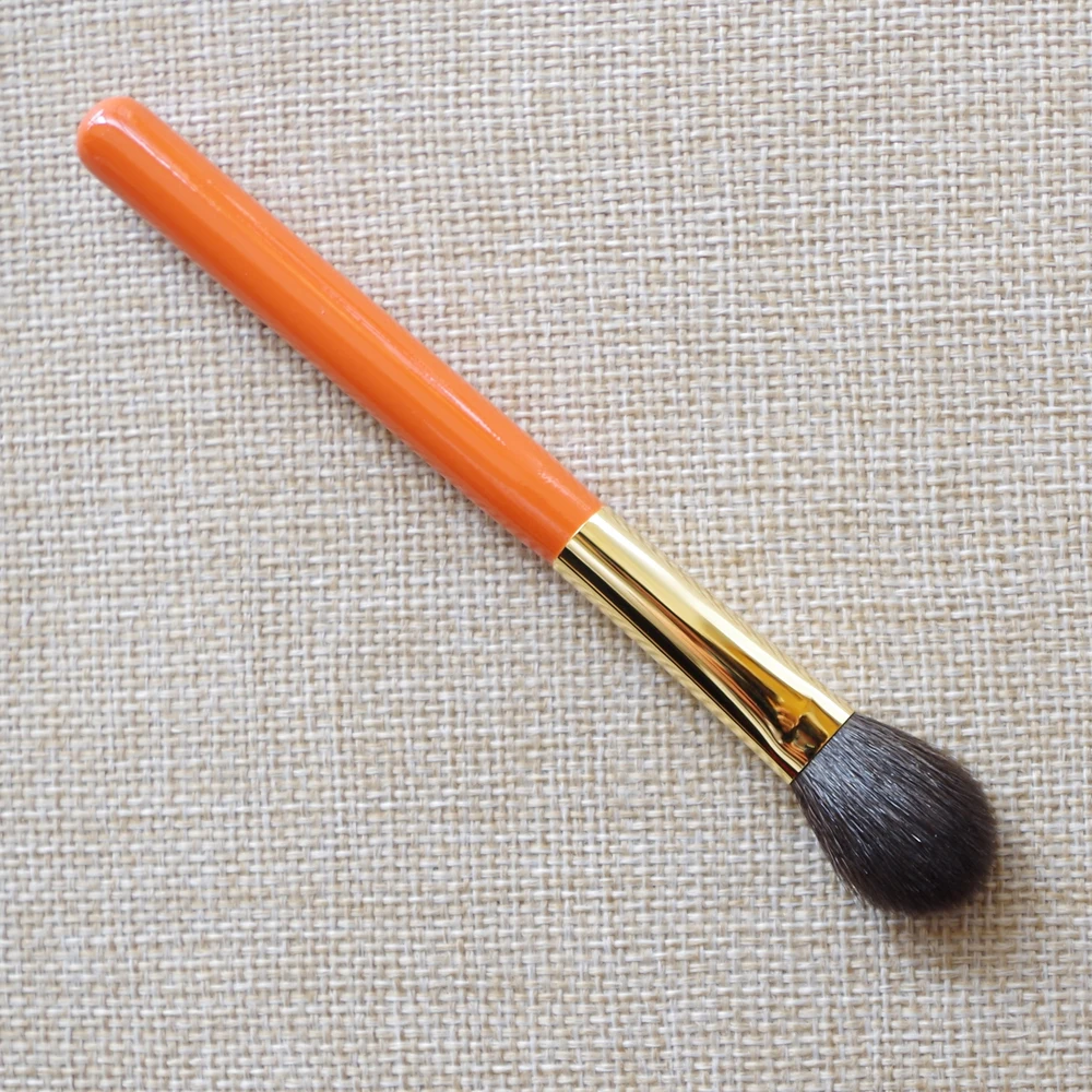 

K208 Professional Makeup Brushes Blue Squirrel Goat Hair Highlighter Brush Orange Handle pincel maquiagem Make Up Brush