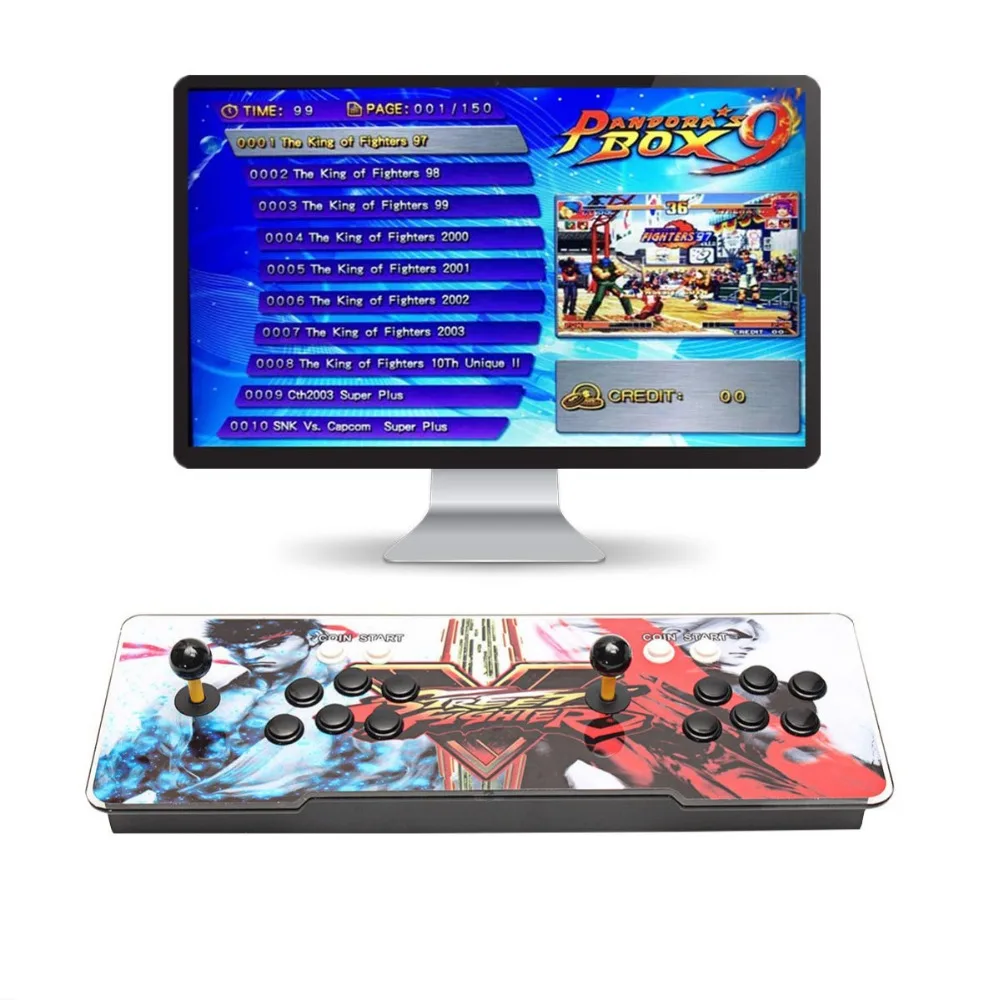 

Pandora Box 9D 2222 Arcade Game Console for TV PC PS3 Monitor 2 Player Game Controls Favorite List Switchable Resolution