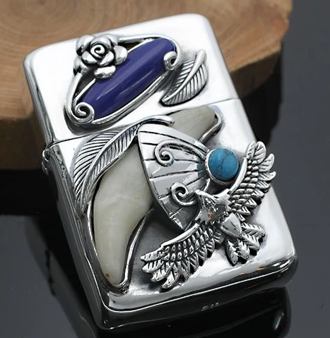 

Drop-ship CQD Handmade S925 sterling eagle lighters