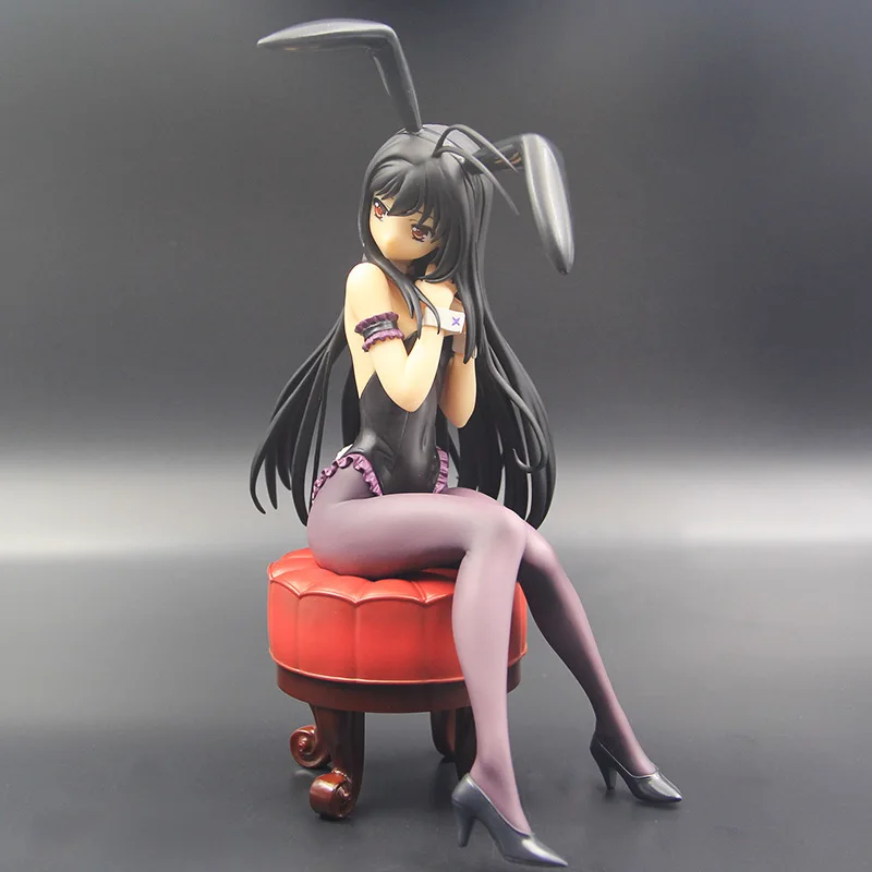 Модель 1/7 года, Расписанная игра Accel World, аниме Kuroyuki Hime, кролик, девочка, сидящая Вер, 20 см, модель ПВХ, фигурка, подарок, украшение, кукла - Цвет: with original box