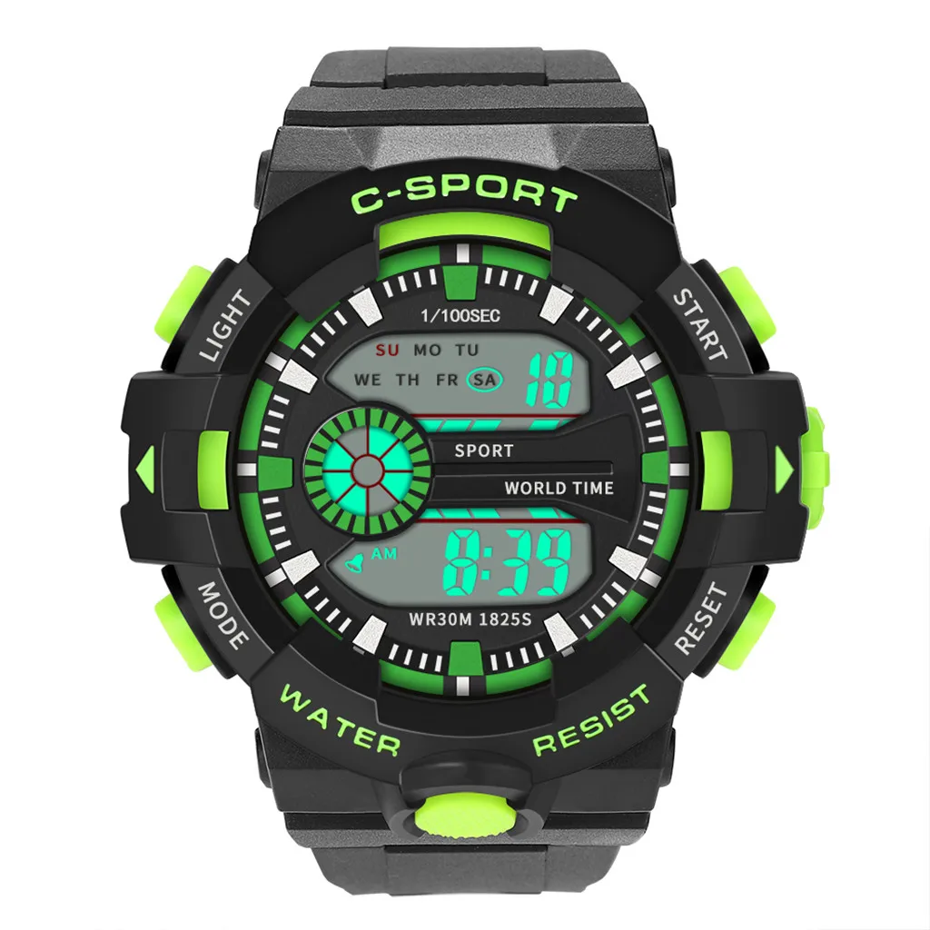 

Luxury Men Analog Digital Military Sport LED Waterproof Wrist Watch New Elegant Analog Luxury Sports Electronic Wristwatch*