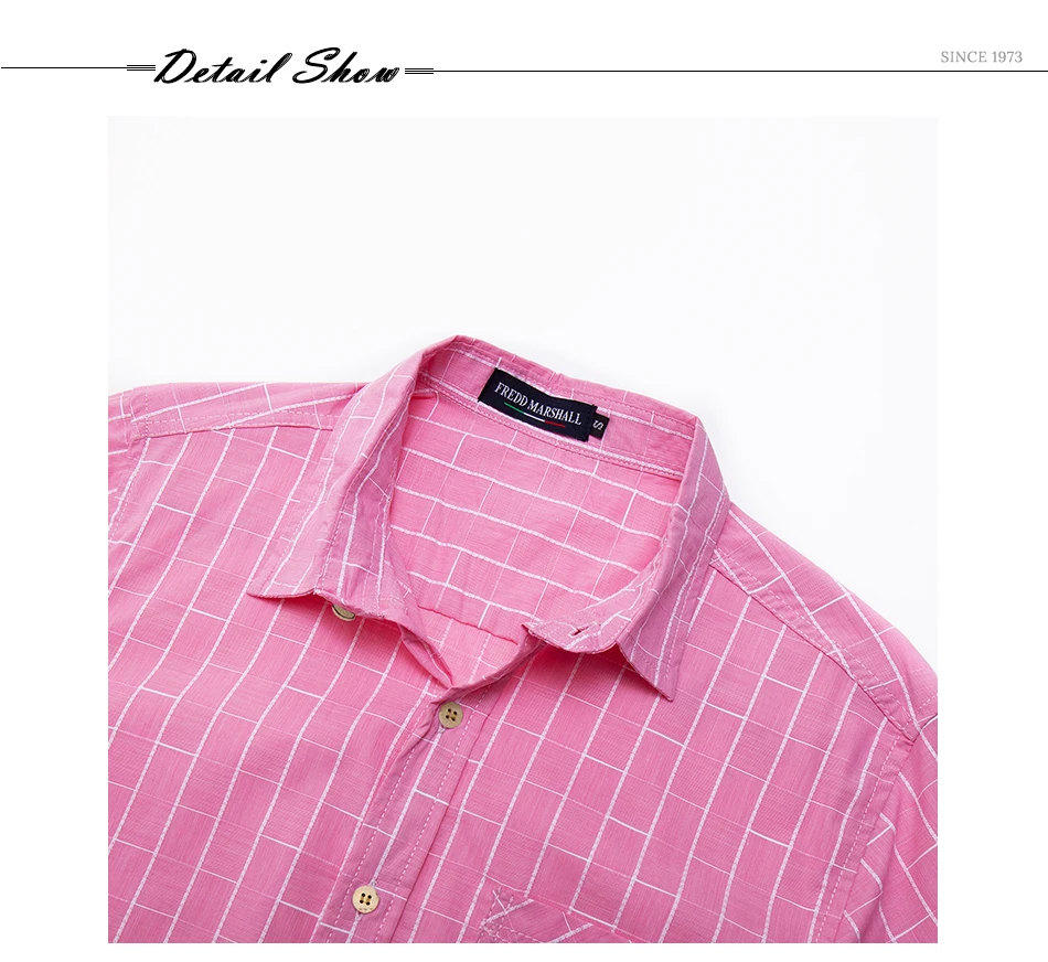 Fredd Marshall новая Хлопковая мужская клетчатая рубашка Повседневная приталенная рубашка с длинными рукавами мужская летняя рубашка Chemise Homme 194