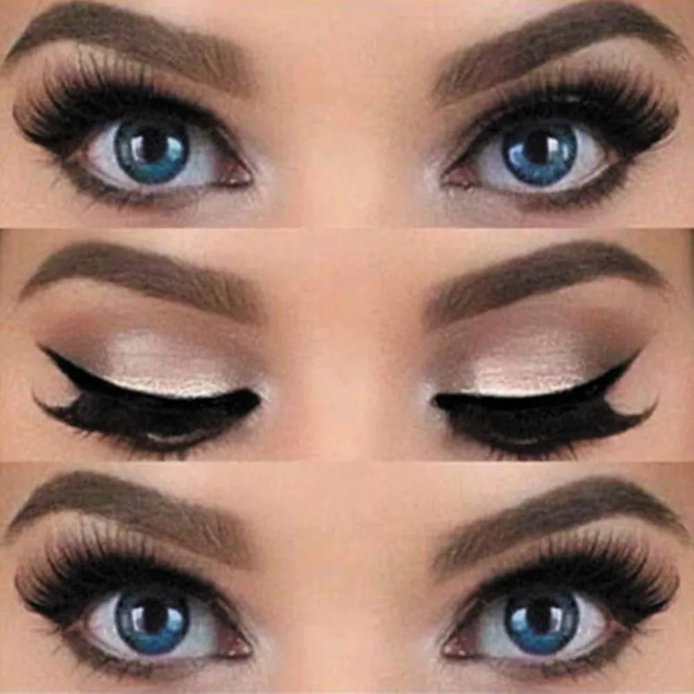 

10 Pcs Eyeliner Drawing Template Cards Fashion Cosmetic Tool Kits Smoky Cat Eyes Makeup Accessory Beginner Use