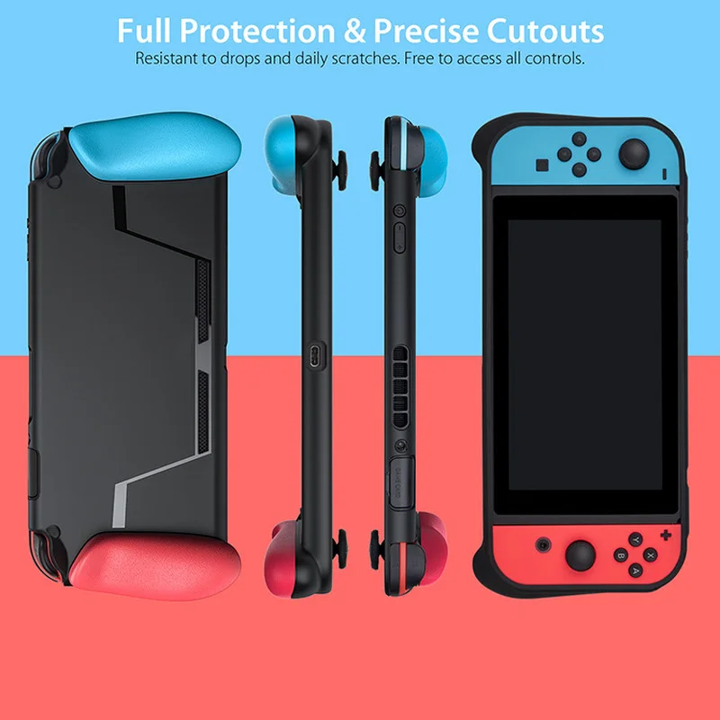 

Protective Case for Nintend Switch Anti-dropping Soft TPU Cover for Nintendo Switch NX Console NS Shell Handle + Glass Film