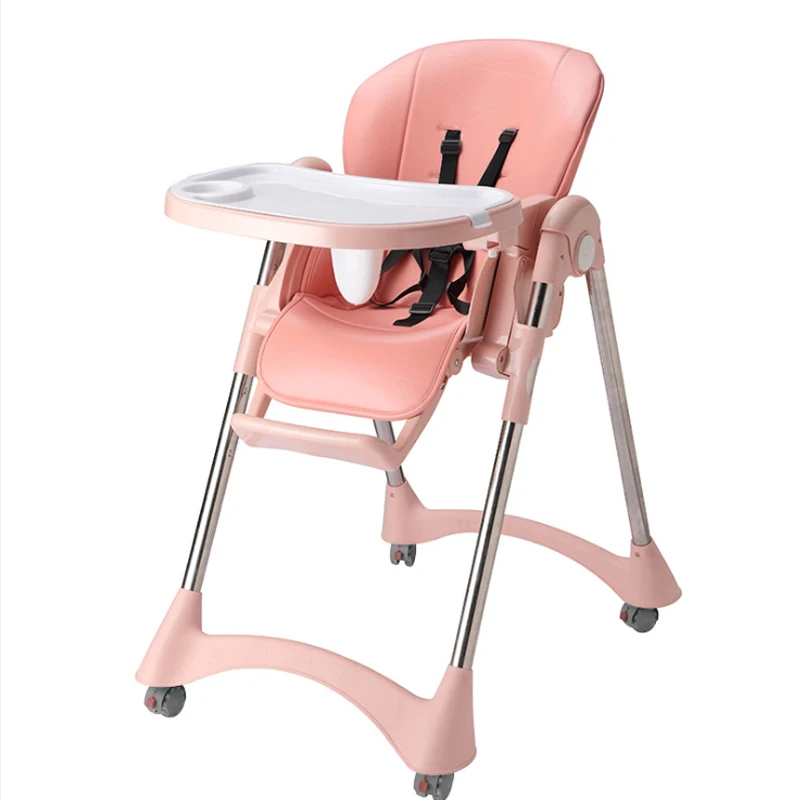Стул для кормления с шкивом, обеденный стул для детей, складной многофункциональный портативный детский стульчик для кормления, детское сиденье