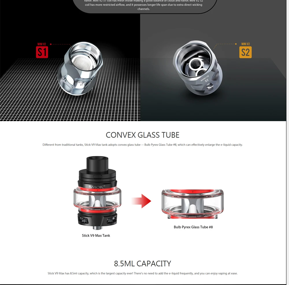 Electronic Cigarettes Smok Stick V9 Max 8.5ml Staret Kit 4000mah Battery Stick V9 Max tank with Baby V2 S1V2 S2 VS Stick Prince (11)