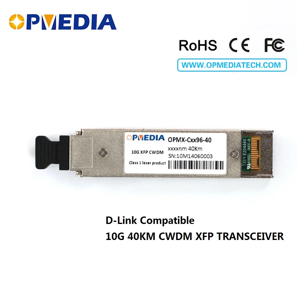 For D-Link 10GEBASE CWDM ER XFP transceiver,10G 40km 1470~1610nm XFP optical module with dual LC and DDM