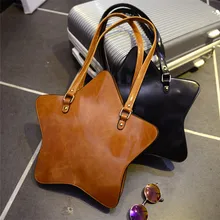 New Fashion 2016 Women font b Handbags b font Luxury PU Tote Shoulder Bag Ladies Star