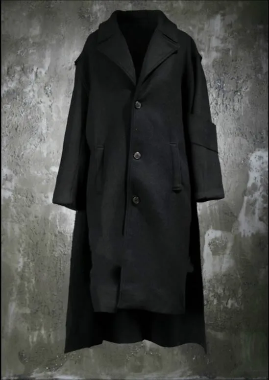 Новая мужская одежда S ~ 5XL свободное шерстяное твидовое пальто для молодых людей