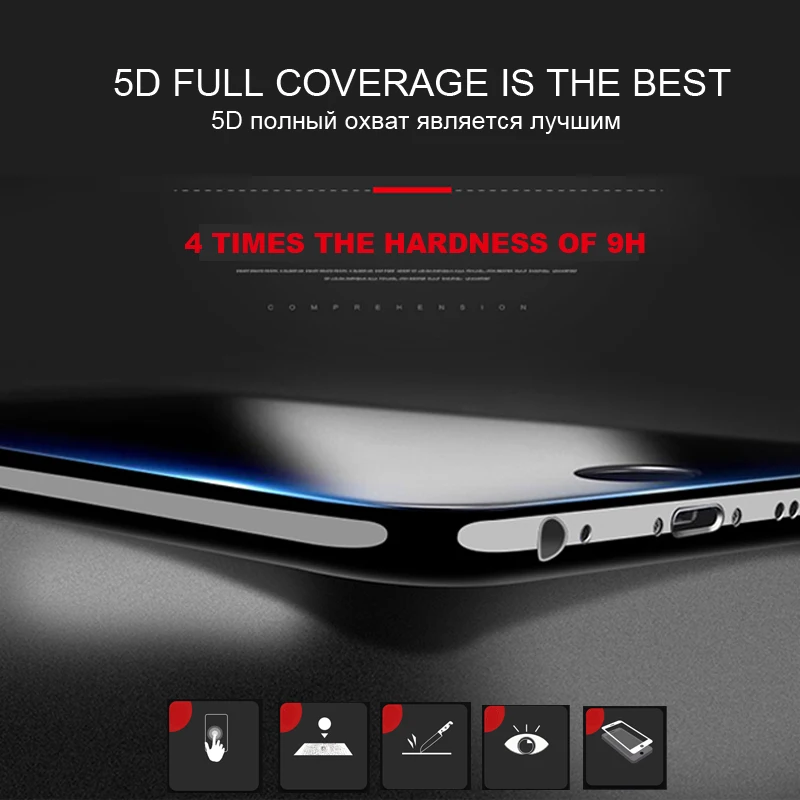 5D Gehärtetem Glas für iphone XS Max XR X glas 6s 7 8 plus 10 Screen Protector Für iphone 6 glas Vo