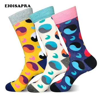 

[EIOISAPRA]New Arrival Colorful Dot Big Size Socks Men European/USA Casual Happy Socks Business High Quality Creative Calcetines