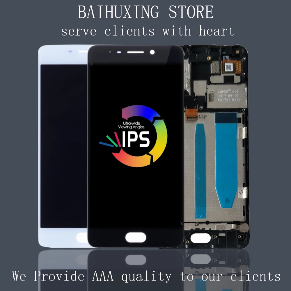 Original 5.5'➺IHUXING For MEIZU M6 NOTE LCD Display Touch Screen with Frame Digitizer Meizu Meilan Note 6 Replacement+ | Мобильные