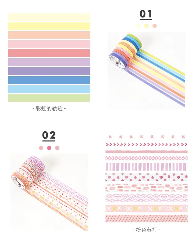 10 шт./кор. милый черный лента Washi Бумага DIY планировщик изоляционная лента клейкая наклейки с лентами Декоративные Канцелярские Ленты