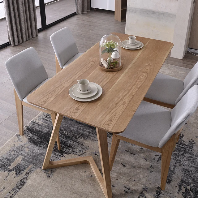 Nordic Wood Tables 6 Person Dinette Table And Four Chairs Nordic Wood Tables 6 Person Dinette Table And Four Chairs Combination Ikea Desk Designer Model Room