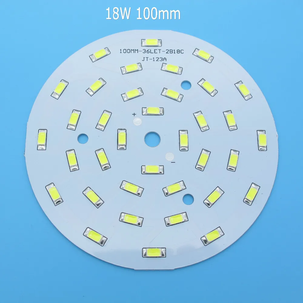 2 шт. SMD5730 светодиодный PCB 15 Вт 18 Вт 85 мм 90 мм 100 мм 120 мм белый/натуральный белый/теплый белый светодиодный светильник