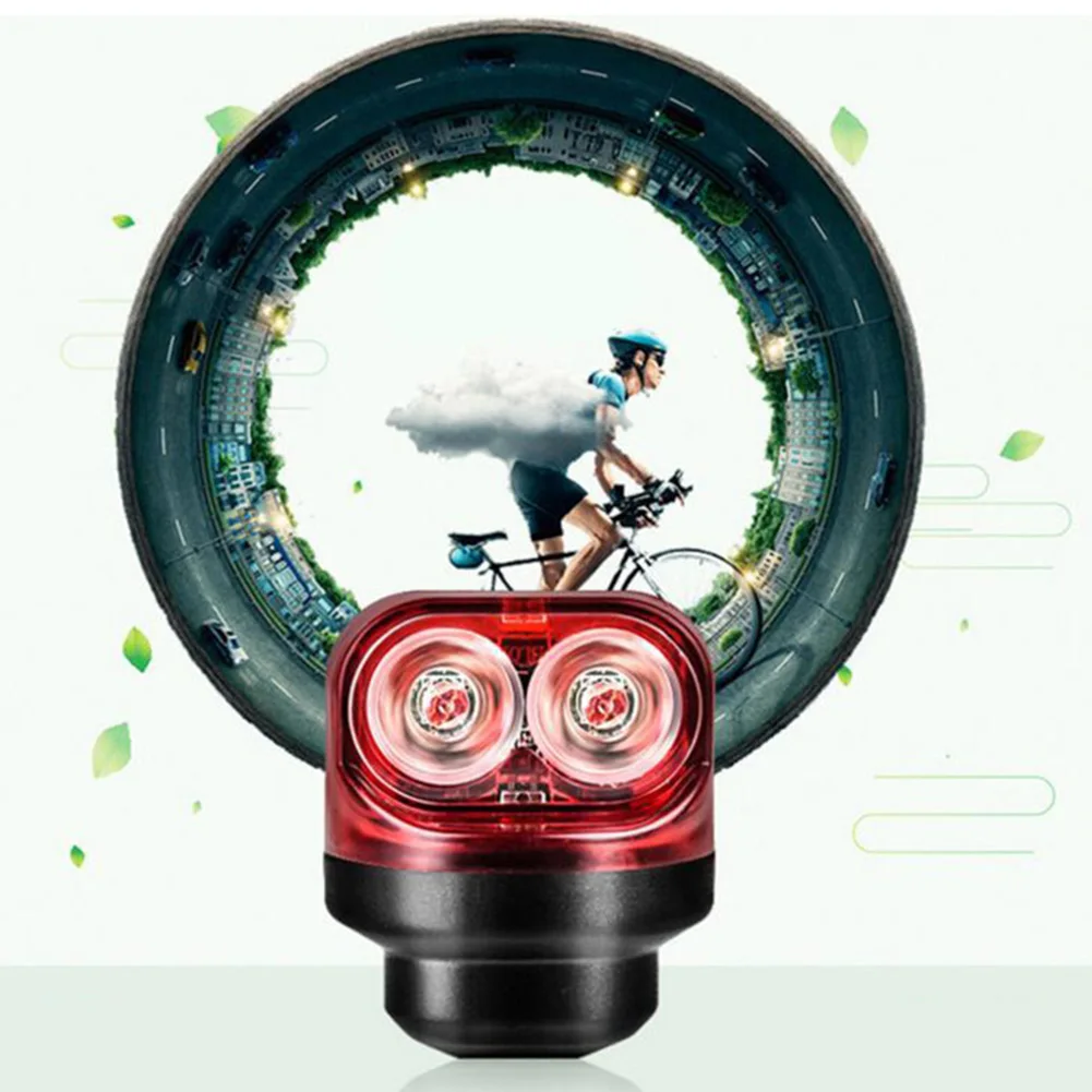 МигаПредупреждение ющий светодиодный велосипедный задний фонарь Магнитный индукционный задний фонарь для безопасности ABS открытый