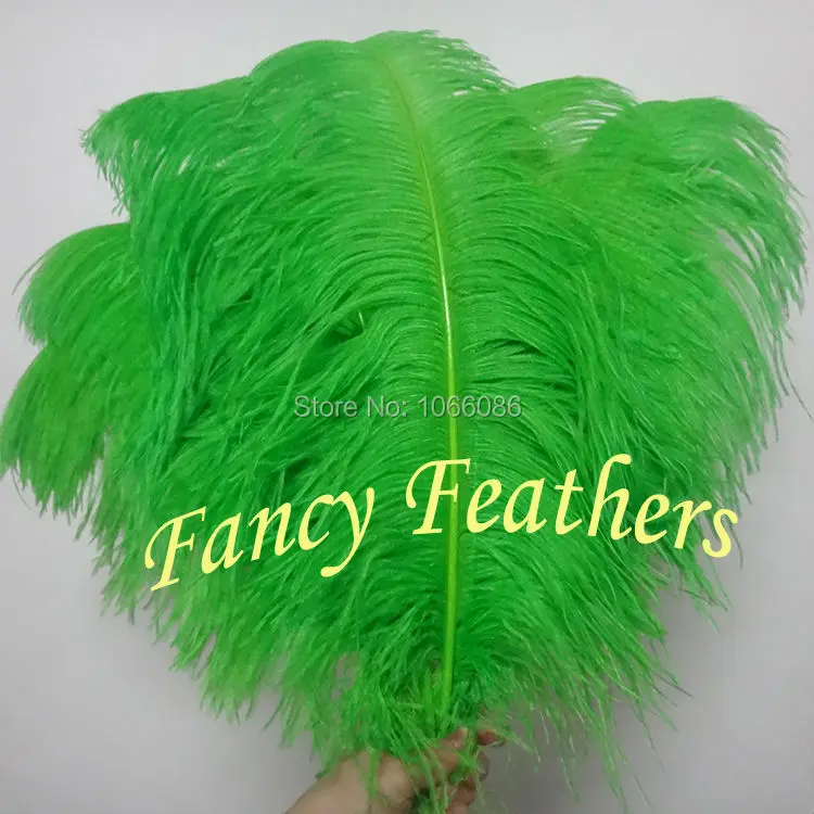 

EMS Free Shipping! 200pcs/lot 60-65cm 24-26" Top quality Green ostrich feathers ostrich plumages plumes