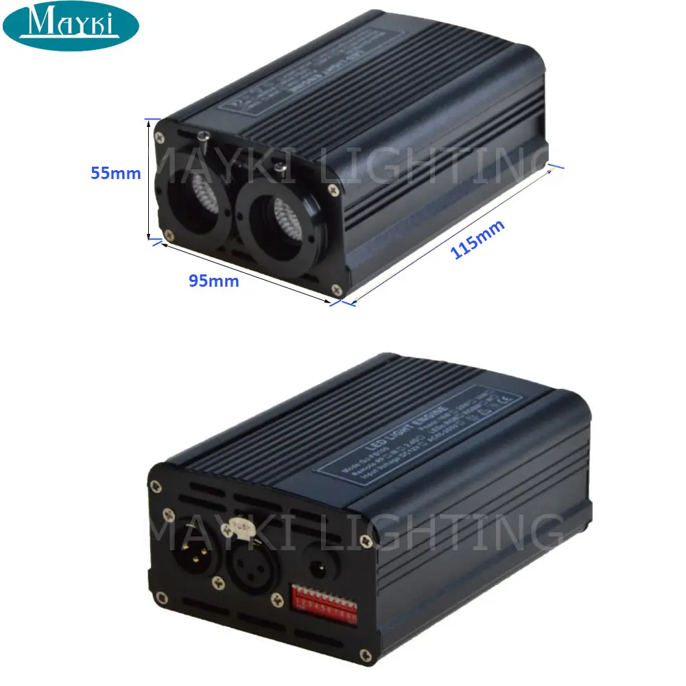 Multicoloured dual ports 32W RGB LED color changing led fiber optic star light engine free shipping