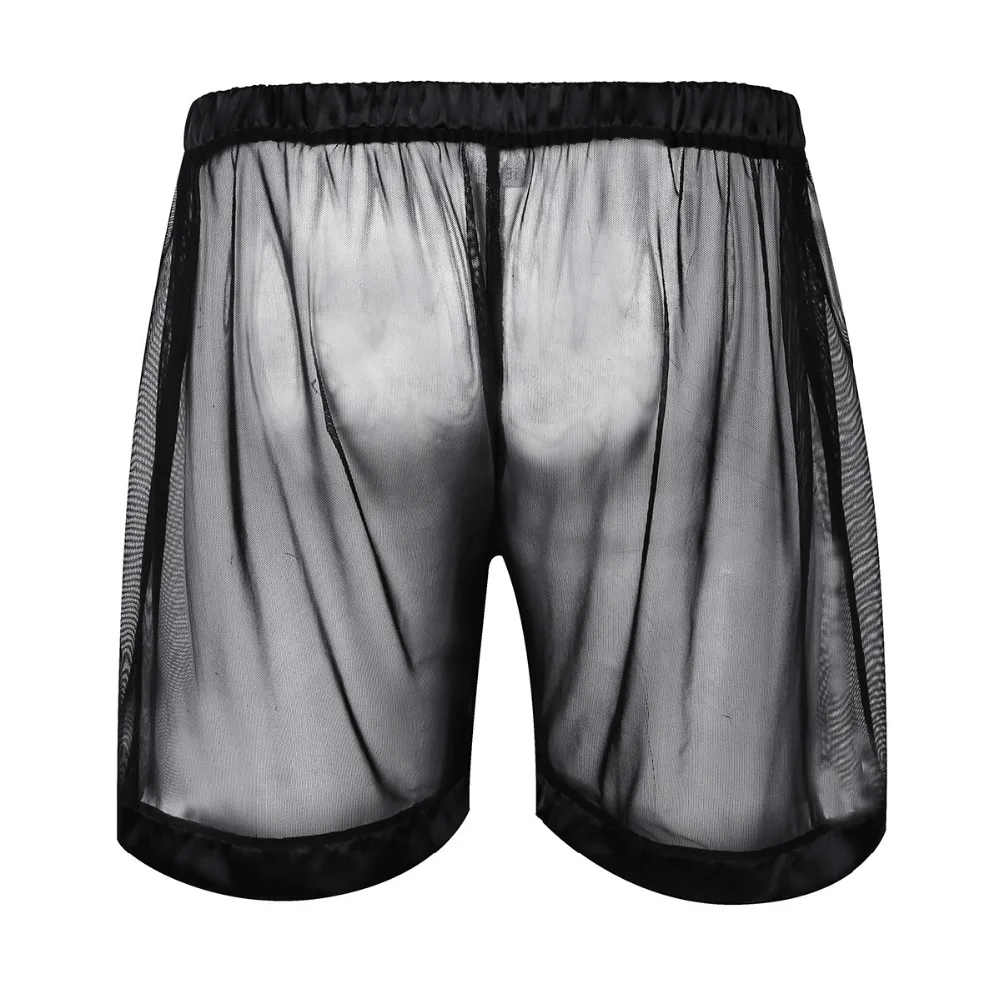 YiZYiF Mens Silky Satin Boxers Shorts Summer Lounge Underwear Lingerie Shorts 