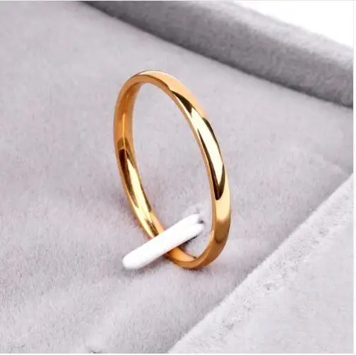 ZooMango, титановая сталь, розовое золото, антиаллергенное, гладкое, простое обручальное, обручальное, парное кольцо для мужчин или женщин, подарок, Anneau BXJ02 - Цвет основного камня: Gold