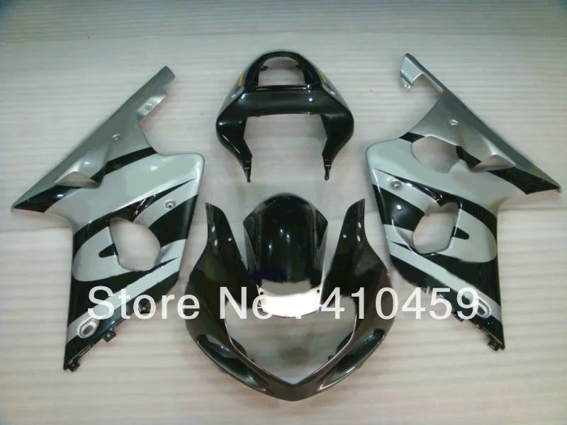 

Hot-selling Fairing kit for SUZUKI GSXR1000 GSX-R1000 GSXR 1000 K2 00 01 02 2000 2001 2002 silver gloss black Fairings set SP118