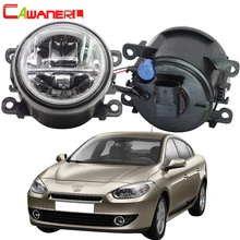 Cawanerl для Renault Fluence L30 седан 2010 2011 2012 2013 Автомобильный светодиодный противотуманный светильник+ глаза ангела дневного светильник 12V