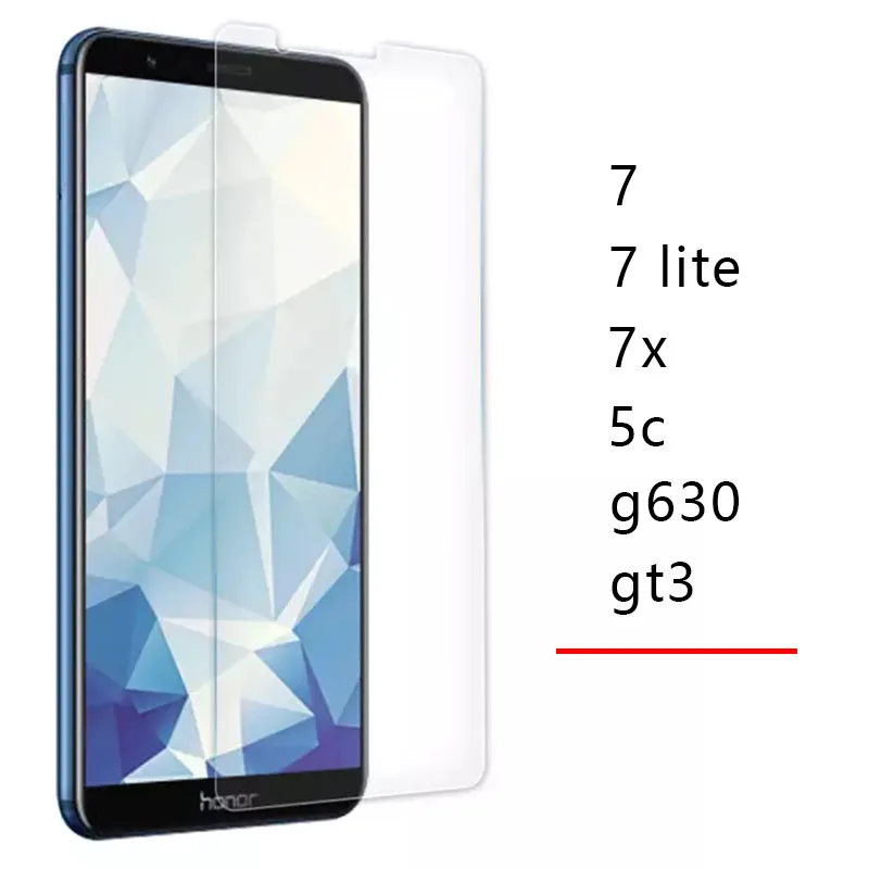2 قطعة الزجاج المقسى على الشرف 7x7 لايت 5c x x7 ضوء c5 واقية غلاس واقي للشاشة الهاتف سلامة tremp لهواوي g630 gt3