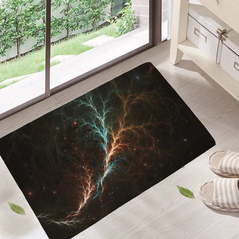 Nordic Anti Slip Waterproof Floor Mat Starry Sky Fiction Carpets Bedroom Rugs Decorative Stair