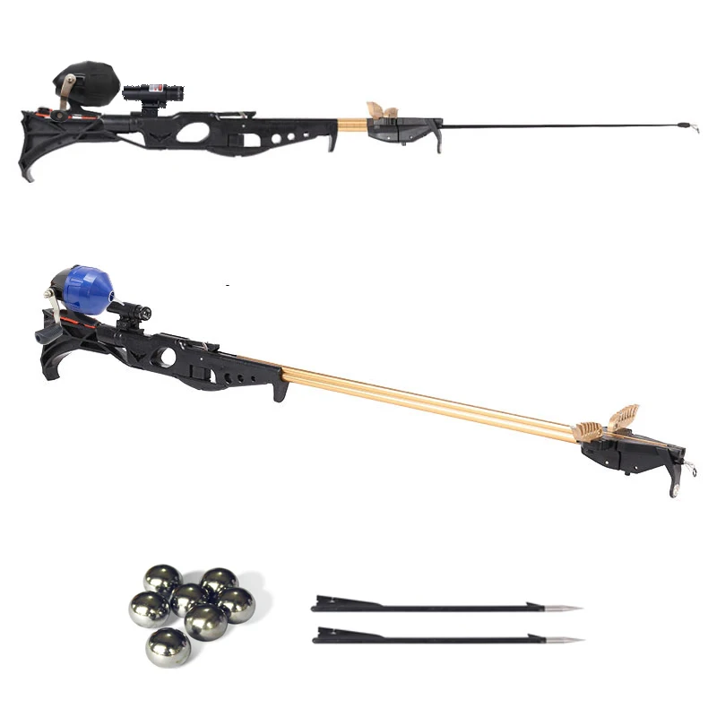 Slingshot Hunting Fishing Bow Powerful Catapult Support Fishing Reel