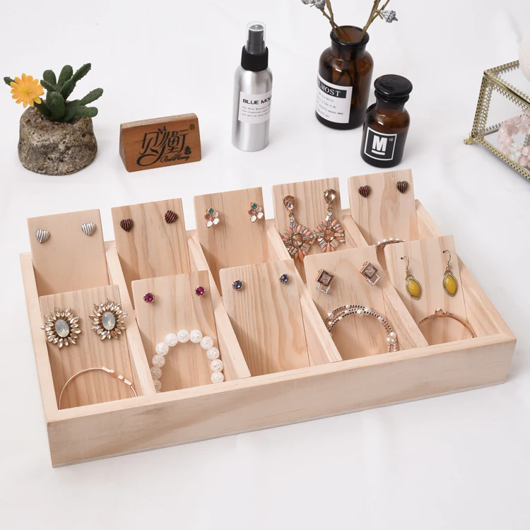 Solid Wood Jewellery Display Tray Earrings, Bracelets, Pendant Display