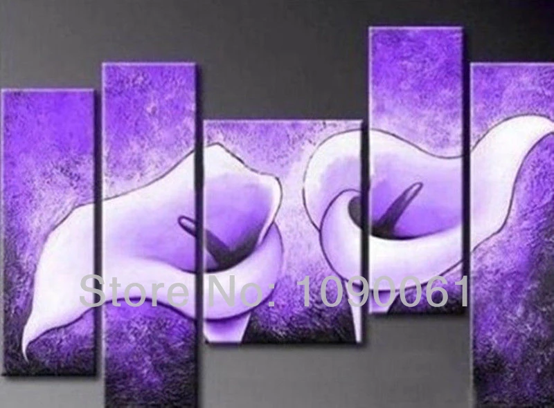 Unframed Canvas Print Paintings Lily Flowers Picture Home Bedroom Wall Art Decor