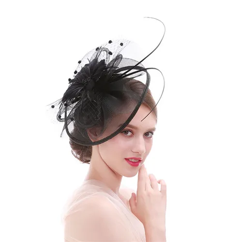 Ladies Flower Feather Headband Headpiece Fascinator Prom Royal Race