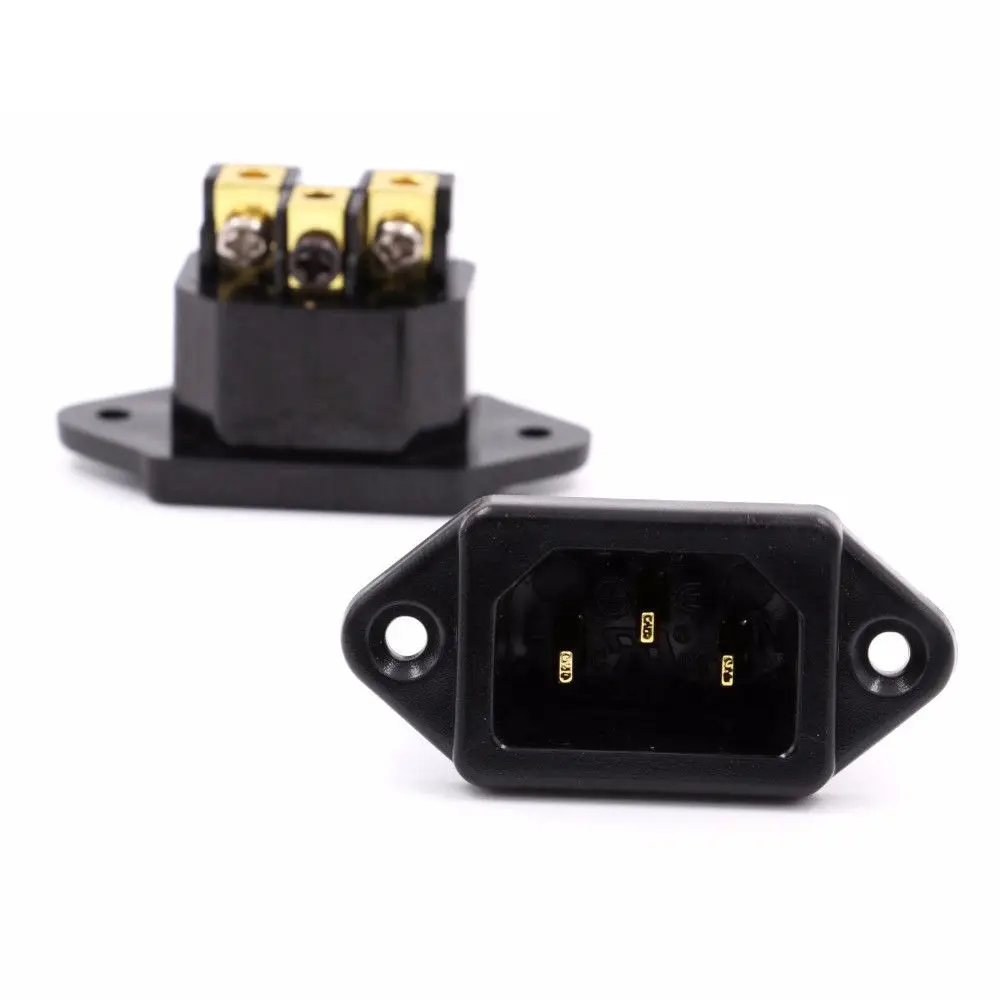 Розетка IEC 320 C14 3pin 1 шт. мужской шнур питания переменного тока Впускной Разъем 250