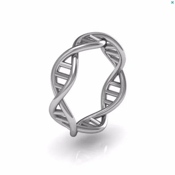 Jisensp Новое поступление Трендовое милое Бесконечное Кольцо «ДНК» Для женщин биология химическая молекула ювелирные изделия минималистичный подарок для женщин bijoux
